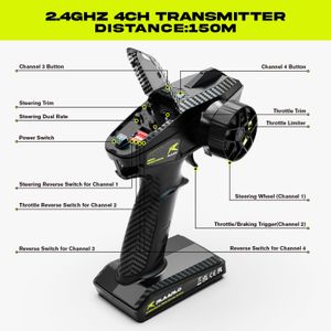AMORIL 1/10 Brushless RC Car – Green High-Speed Remote Control