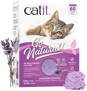 Catit Go Natural Pea Husk Clumping Cat Litter, Lavender, 5.6 kg/12.3 lbs