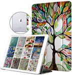 DuraSafe Cases for iPad Air 1 2013 9.7 Inch 9,7 pouces [ Air 1st Gen ] A1474 A1475 A1476 Trifold Printed Hard rigide Smart PC Transparent Back Cover étui - Lucky Tree