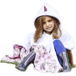 Unicorn Car Seat Poncho for Girls Toddlers Infants Traveling Cover Warm Blanket Safe Use OVER Seat Belts Costume