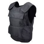 PAPIKOOL Tactical Vest, Airsoft Tactical Stab Proof Vest BulletProof Body Armor Carrier Security Equipment One Size (No Plate) (Color : Black, Size : One Size)