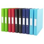 Rapesco 1720 Germ-Savvy Antibacterial, A4 2-Ring PP Ring Binder, 35 mm Spine, Assorted Colours, Set of 10