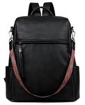 FADEON Laptop Backpack Purse for Women Large Designer PU Leather Laptop Bag, Ladies Bag Shoulder Bags