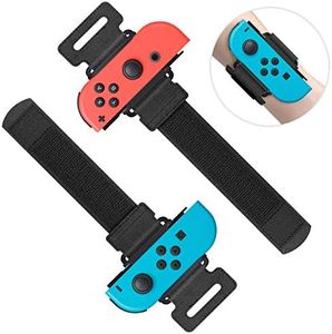 Wrist Bands for Just Switch Dance 2024 2023 2022 2021 2020 & for Zumba Burn It Up, 2 Pack Adjustable Elastic Straps for Nintendo Switch & Switch OLED Controllers for Adults and Kids