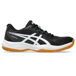 ASICS Women's Upcourt 6 Volleyball Shoes, 9.5, Black/White