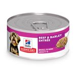 Hill's Science Diet Small & Mini, Adult 1-6, Small & Mini Breeds Premium Nutrition, Wet Dog Food, Beef & Barley Loaf, 5.8 oz Can, Case of 24