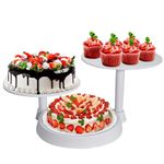 Cake Stands, Uten Cake Biscuit Fruit Stand - 3 Tier Tray White Presentation Stand for Wedding Birthday Cakes