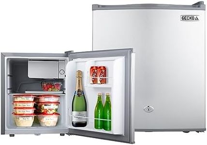 GECKO 57L Portable Camping Bar Fridge with Freezer 12V/24V, Silver