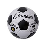 Champion Sports Retro Ball (Black/White, Size 3)