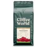 Coffee World, Ethiopia Yirgacheffe Single Origin, Roasted in Cambridge, Whole Coffee Beans, Retail Bag (1kg)