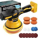 Cordless Car Buffer Polisher for Dewalt 20V Battery, 8 Variable Speed Car Polisher,6 Inch Portable Orbital Buffer Polisher Kit for Car Detailing/Waxing/Polishing(No Battery)