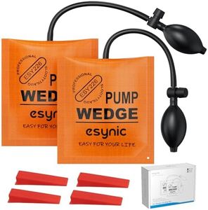 eSynic 2Pack Durable Air Wedge Bags Reliable Inflatable Shim Bags Anti-slip Air Wedge Tools Load-bearing 300lbs/136kg Air Lifting Bags with 4 Wedges for Door Window Washing Machine Installation etc