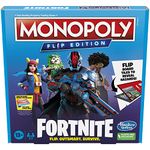 Monopoly Flip Edition: Fortnite Board Game for Ages 13+, Monopoly Game Inspired by Fortnite Video Game, Board Games for Teens and Adults, 2-4 Players (English)