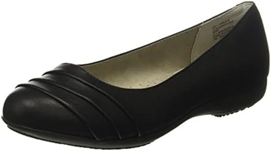 CLIFFS BY WHITE MOUNTAIN Women's Clara Ballet Flat, Black/Burnished/Smooth, 8