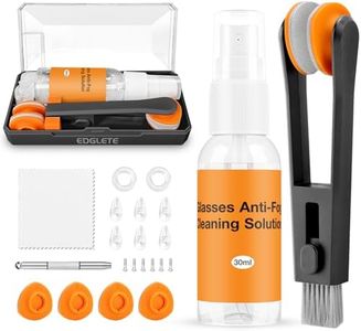 Edglete Glasses Cleaner Kit Eyeglass Cleaner - Anti Fog Eye Glass Cleaners Spray with Microfiber Lens Cleaning Cloth, Glasses Repair Kit with Screws, Portable Travel Eyeglasses Cleaning Kit with Case