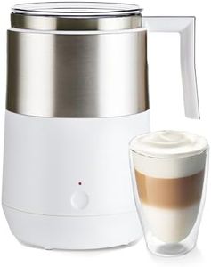 Tchibo Induktions-Milchaufschäumer, ohne Anbrennen, spülmaschinengeeigneter Rührbehälter, warmer und kalter Milchschaum, für Latte Macchiato, Cappuccino und Kakao, Cremeweiß