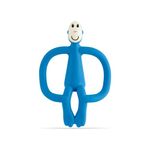 Matchstick Monkey, Original Teether & Gel Applicator, Antimicrobial Silicone Teething Toys for Baby, Easy to Grip, BPA Free, 3 Months Old+, 10.5 cm, Blue Monkey