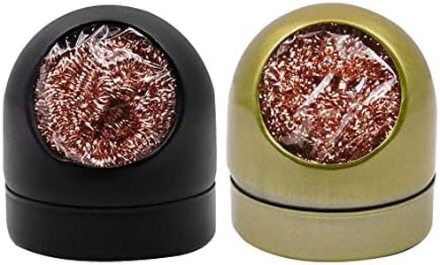WWZMDiB 2 Pcs Soldering Iron Tip Cleaner kit Wrapped in a tin holder to protect against wind and solder splashes