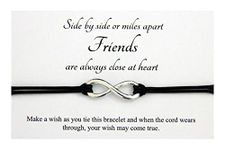 Lucor Friendship Gifts | Best Friends Gifts | Infinity Wish String Bracelet | Leaving Gifts | Birthday Christmas Bestie Gifts(Turquoise)