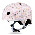 Micro Scooters | Bike/Scooter Printed Deluxe Children's Helmet | Cycling Accessories | Adjustable Headwear | Boys & Girls | 48-54cm | Flora & Fauna