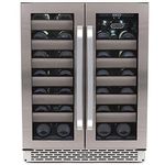 Whynter BWR-401DS Elite 40-Bottle Seamless Stainless Steel Door Dual Zone Built-In Wine Refrigerator