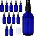 BELLE VOUS 12 Pack Glass Blue Spray Bottles - 60ml / 20oz - Empty Fine Mist Bottle Sprayer - Refillable Cobalt Bottles for Essential Oils, Cleaning, Travel, Aromatherapy, Pets & Perfume