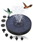 Solar Fountain Pump, Solar Water Fountain with 8 Nozzles & 7 Colorful LED Lights, Solar Fountain for Bird Bath, Floating Solar Water Pump Solar Pond Fountain for Garden, Pond, Pool and Fish Tank