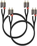 FosPower (2 Pack 2 RCA M/M Stereo A