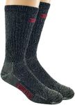 DRISTEX - 365*COMFORT+DRY - 2 Pairs - Made in Canada, Men's Crew Socks, Moisture Wicking, Large (10-13)