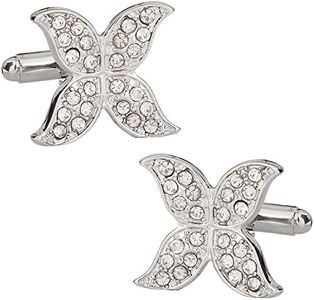Cuff-Daddy Crystal Butterfly Cufflinks