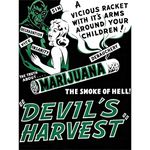 Wee Blue Coo Devil's Harvest Marijuana Art Print Poster Wall Decor 12X16 Inch