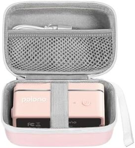 POLONO Genuine Label Printer Case Compatible with P31S Label Maker, Hard Carry Label Printer Case for Labeler Makers & Labeling Tapes, Storage Case for Portable Sticker Printer (Case Only), Pink