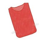 Champion Sports Deluxe Adult Mesh Pinnie, Red - 12 Pack