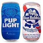 Funny Plush Squeaky Beer Dog Toys -