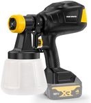 Cordless Paint Sprayer Compatible with DeWalt 20V MAX Battery, Electric Paint Sprayer with 1200ML Container, 4 Nozzles, 3 Patterns for Ceiling, Fence, Cabinets (Tool Only)