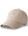 FURTALK Mountain Dad Hat Unstructured Soft Vintage Washed Cotton Outdoor Baseball Cap Khaki