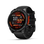 Garmin Fenix 8 – 47mm, AMOLED, Premium Multisport GPS Smartwatch, Adventure Watch with Long-Lasting Battery Life, Dive-Rated, Built-in LED Flashlight, Slate Gray with Black Band