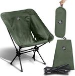 YATTA LIFE - Low Back Folding Camping Chairs with Storage Pouches - Lawn Chairs, Beach Chair, Fishing Chair, Pliante Portable Camping Outdoor Chair, Chaise Camping Chairs for Adults (Army Green)