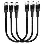 30cm USB C to USB C Cable, 3-Pack 12 inch 20V 3A Type C PD Fast Charging Cord Compatible with Samsung Galaxy S20/S9 Ultra Note 20, Pixel 4/3 XL