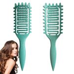 PLAYMONT Curl Defining Brush, Best New Curly Hair Brush, Vented Hair Brush for Curly Hair, Shaping & Defining Curls for Women and Men, Green