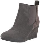 TOMS Women's Bailey Ankle Boot, Gunmetal Suede, 9 UK