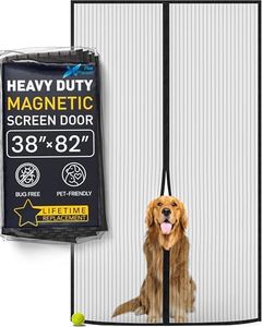 The Original Flux Magnetic Screen Door 38"x82" – Easy Install, Strong Magnet Strength, Self-Sealing Mesh, Pet Tested, Hands-Free Entry, Door Screen Magnetic Closure, Keeps Bugs Out