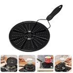 HomeEssentials Flame Reducer Iron Heat Diffuser - Anti-Burn Black Cooking Plate | Gas Stove Plates | Heat Conduction Plate| Flame Protector for Gas Stove | BBQ Plate | Coffee Milk Heating Diffuser