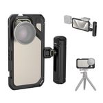 SmallRig Single Handheld Phone Cage Kit for iPhone 15 Pro Max, Mobile Video Rig Cage Kit with Wireless Quick Release Handle for Video Recording/YouTube/Live Streaming/Vlog - 4393