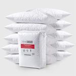 HOMESCAPES Pillow Protectors 10 Pack Quilted Top Pillow Covers Super Soft Hypoallergenic and Anti-Dust Mite Protectors with Diamond Quilting 48 x 74 cm