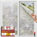 XFasten Window Privacy Film 17.7 x 78.7 Inch Removable Window Privacy Film for Glass Door Window Privacy Film for Glass Windows Frosted Floral Tulip