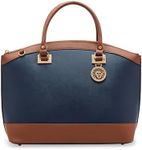 Anne Klein New recruits Dome Satchel, Midnight/Chestnut