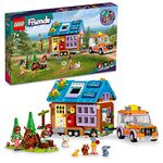 LEGO Friends Mobile Tiny House 41735, Forest Camping Dollhouse Pretend Play Set with Toy Car to Enjoy The Great Outdoors, Includes Leo & Liann Friendship Mini-Dolls, Gift Idea for Kids 7 Plus