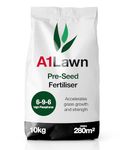 A1 Lawn New Grass Pre-Seed & Pre-Turf Fertiliser, 10kg (280m2) - [6-9-6] Phosphorus Rich Feed with Potassium & Nitrogen - UK Professional Grade to Accelerate Germination & A Healthy Root System.