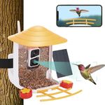 GENNIZZ Upgraded Bird Feeder with Camera for Outside, Solar Powered Bird Camera, Auto Capture Bird Video & Motion Detection, AI Identify 11000 Birds, Ideal Bird Watching Feeder for Bird Lover